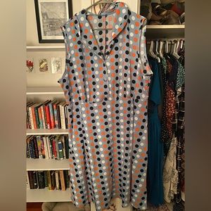 Polka dot shirt dress